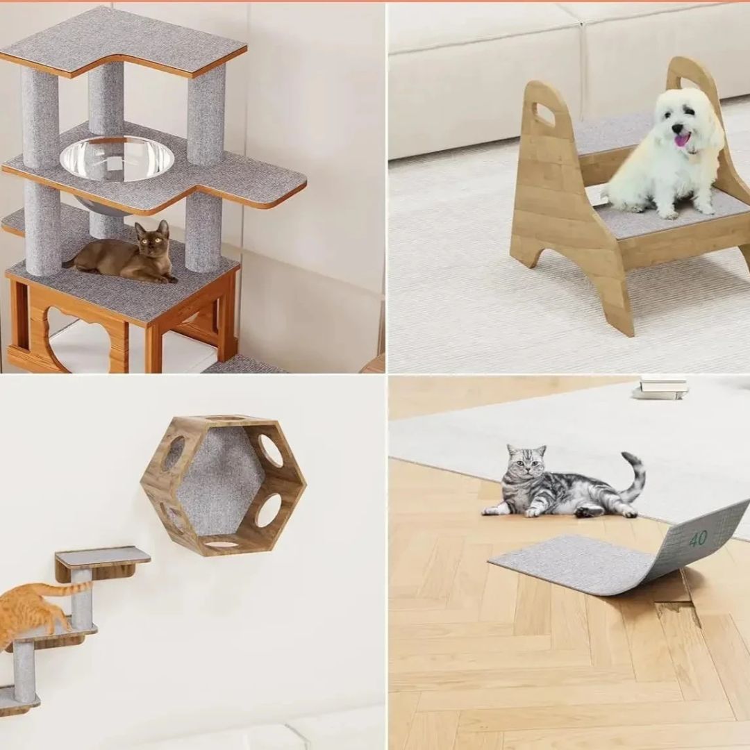 Selbstklebende Kratzmatte für Katzen, zuschneidbar, Kratzteppich, Haustiere - Argo-Odyssee