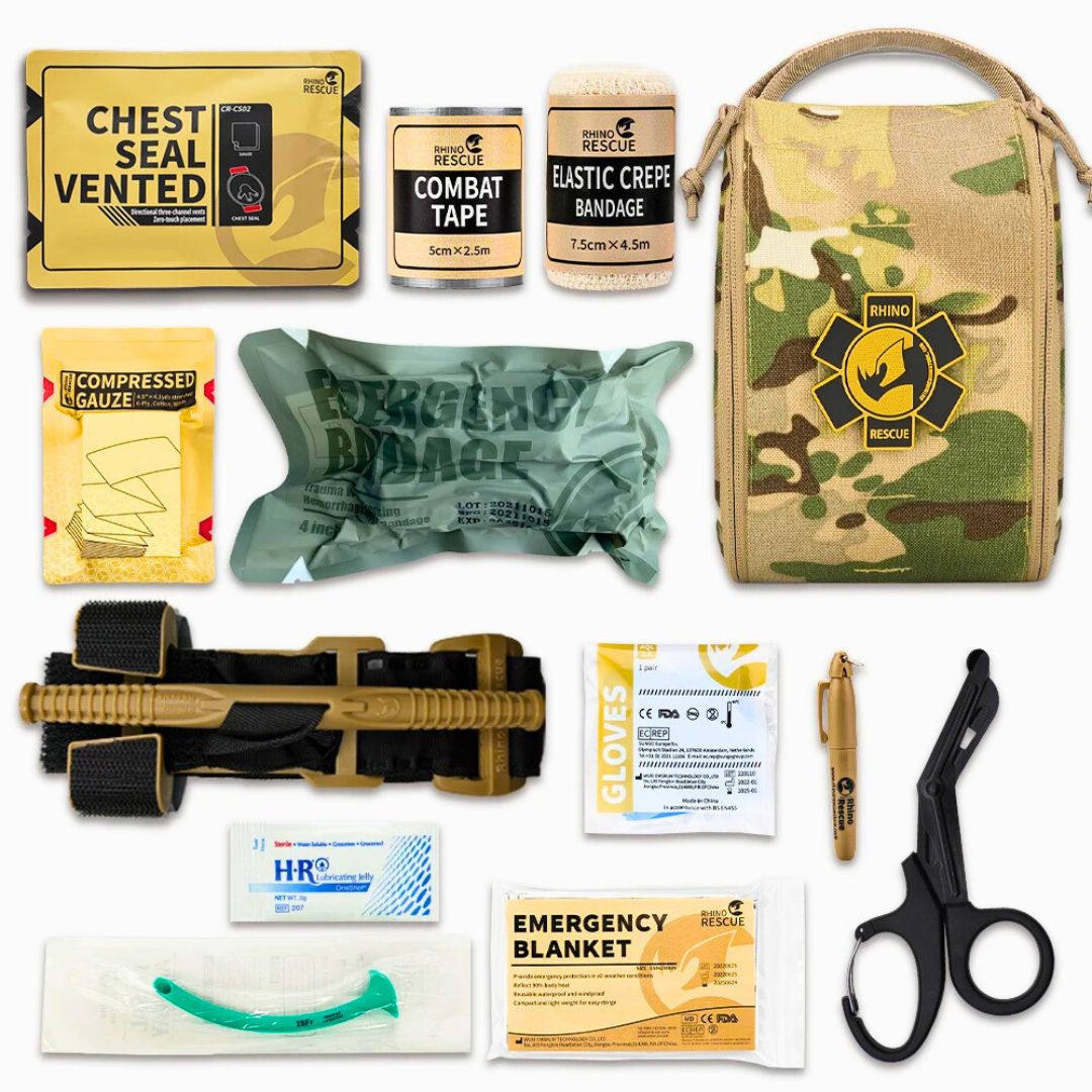 Rhino Rescue Taktisches Erste-Hilfe-Set, IFAK mit Molle, Survival Tasche Überleben - Argo-Odyssee