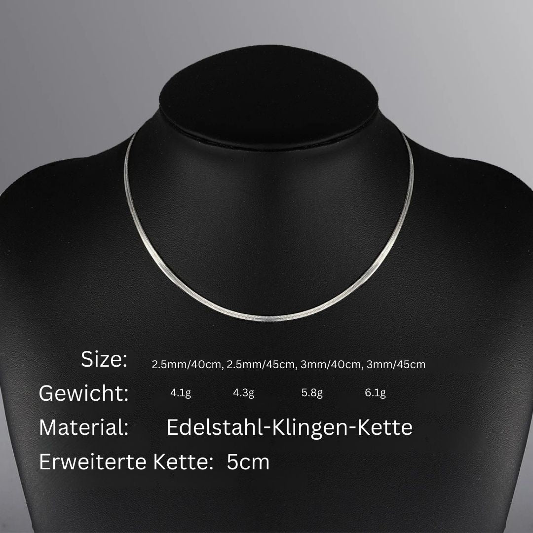 Halsketten aus Edelstahl, Punk-Schlangen-Choker, Halsketten-Accessoires, minimalistischer Schmuck - Argo-Odyssee
