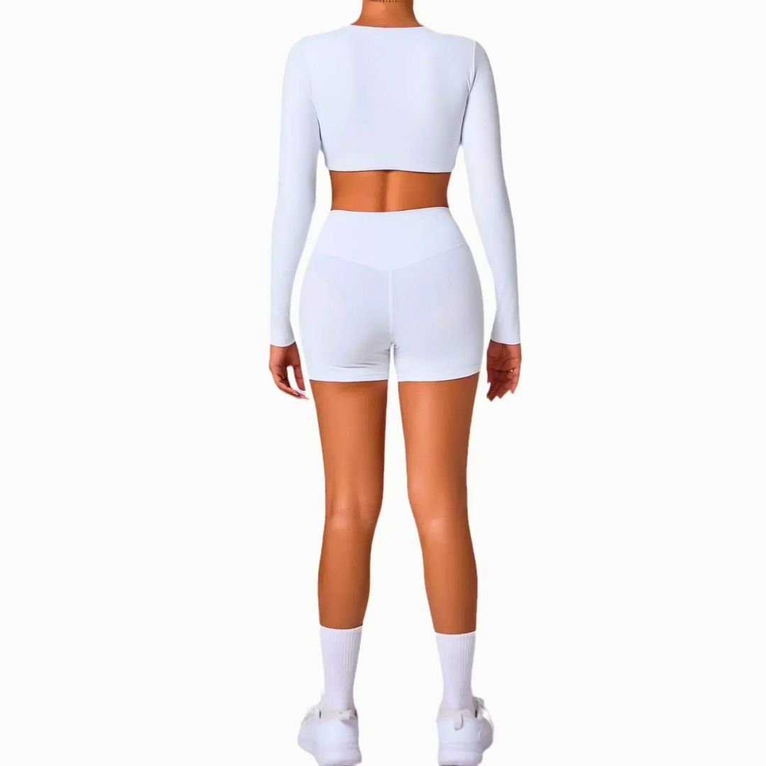 Nahtlose Yoga Sets, Sport Fitness Shorts mit Hüftanhebung für Frauen - Argo-Odyssee
