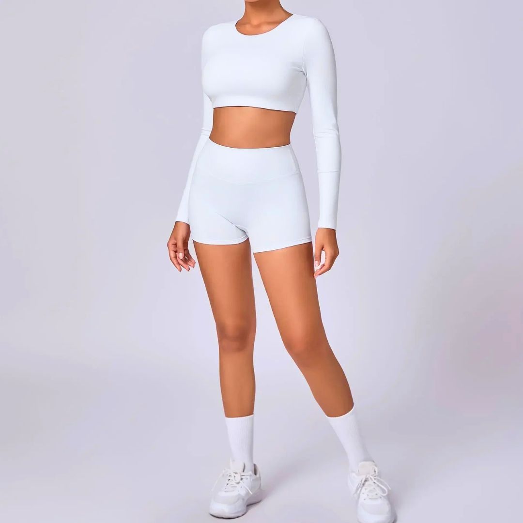 Nahtlose Yoga Sets, Sport Fitness Shorts mit Hüftanhebung für Frauen - Argo-Odyssee