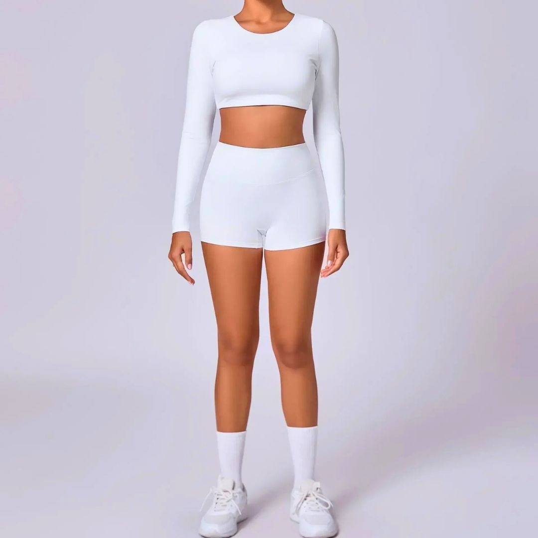Nahtlose Yoga Sets, Sport Fitness Shorts mit Hüftanhebung für Frauen - Argo-Odyssee