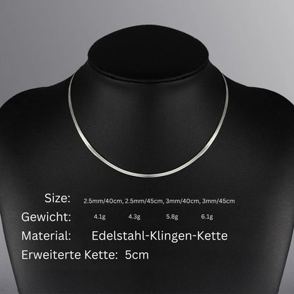 Halsketten aus Edelstahl, Punk-Schlangen-Choker, Halsketten-Accessoires, minimalistischer Schmuck - Argo-Odyssee